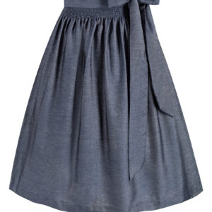 Dirndlschürze midi 65 cm rauchblau Chloe 016584 ~ L