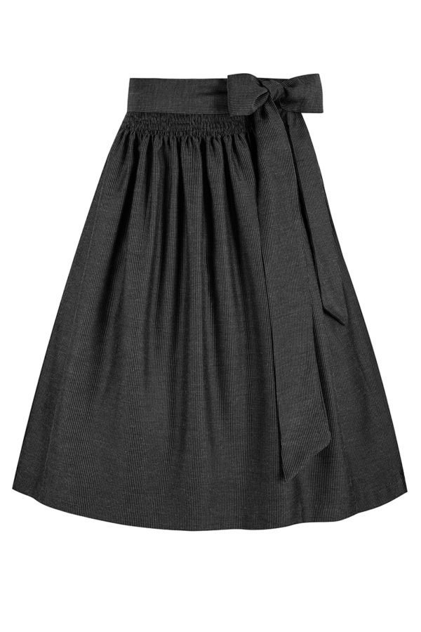 Dirndlschürze midi 65 cm anthrazit Chloe 016582 ~ L