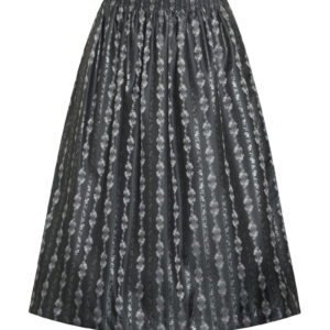 Dirndlschürze midi 70 cm anthrazit gemustert 012585 ~ L