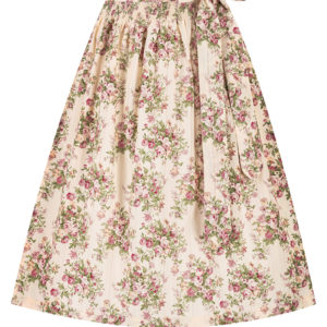 Dirndlschürze midi 70 cm creme beere geblümt 017670 ~ L
