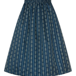 Dirndlschürze midi 70 cm dunkelblau creme 013103 ~ L