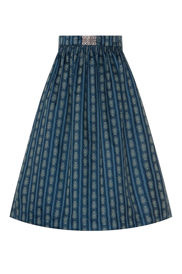Dirndlschürze midi 70 cm dunkelblau creme 013103 ~ L