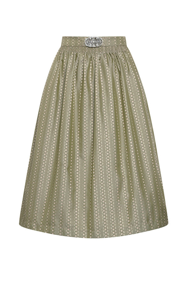 Dirndlschürze midi 70 cm oliv gemustert 012596 ~ L