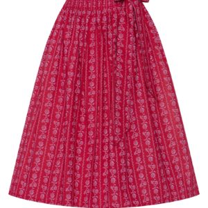 Dirndlschürze midi 70 cm rot gemustert Elisa 013964 ~ L