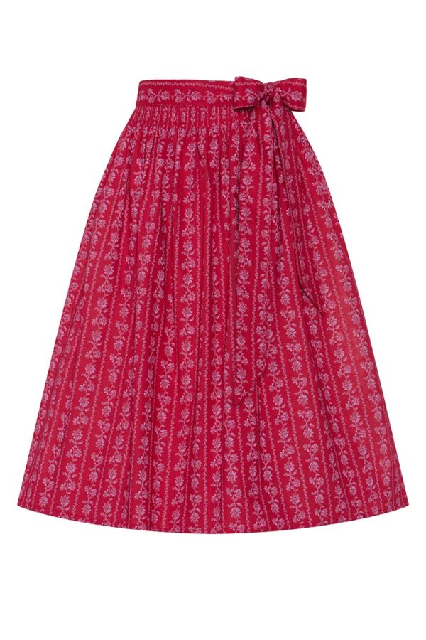 Dirndlschürze midi 70 cm rot gemustert Elisa 013964 ~ L
