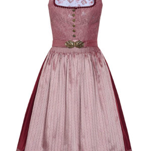 Midi Dirndl 65 cm altrosa gemustert Mila 010042 ~ 36