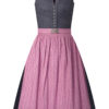 Midi Dirndl 65 cm anthrazit altrosa Stretch Viola 008846 - limitiert ~ 30