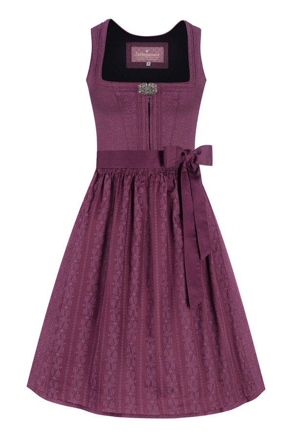 Midi Dirndl 65 cm aubergine Amalia 015426 ~ 30