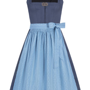 Midi Dirndl 65 cm dunkelblau hellblau Amalia 015429 ~ 30