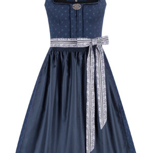 Midi Dirndl 65 cm dunkelblau weiß Alea 014664 ~ 32