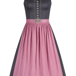 Midi Dirndl 65 cm grau altrosa Lena 010367 ~ 30
