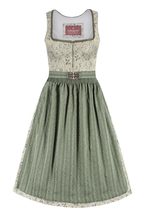 Midi Dirndl 65 cm hellgrün salbei Emilia 014651 ~ 32