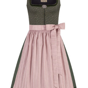 Midi Dirndl 65 cm oliv altrosa Marlen 010956 - limitiert ~ 42