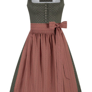 Midi Dirndl 65 cm oliv rosenholz Leonie 016551 ~ 32