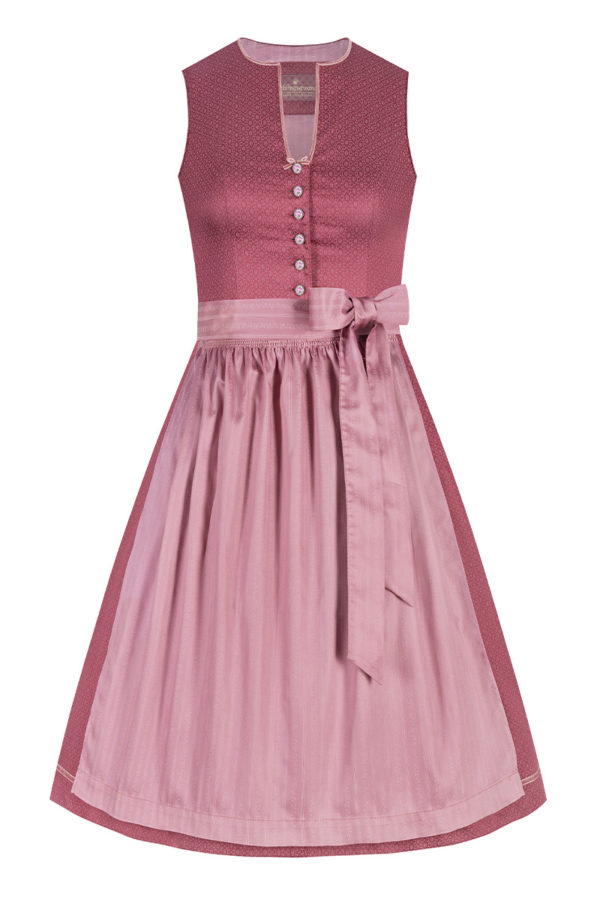 Midi Dirndl 65 cm rosenholz altrosa Julie 009990 ~ 30
