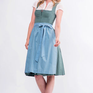 Midi Dirndl 65 cm salbei hellblau Frieda 016550 ~ 32