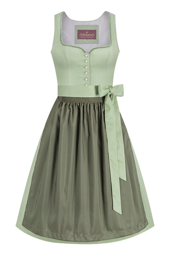 Midi Dirndl 65 cm salbei oliv Jule 014654 ~ 32
