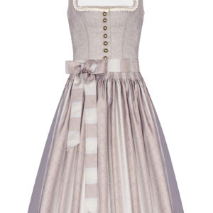 Midi Dirndl 65cm beige taupe gemustert Lena 006516 - limitiert ~ 36
