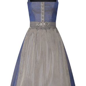 Midi Dirndl 70 cm blau grau Verena 008497 ~ 38