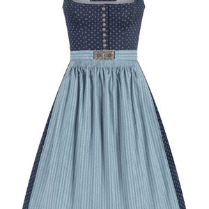 Midi Dirndl 70 cm dunkelblau hellblau Valerie 016552 ~ 32