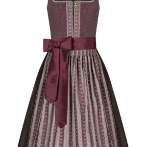 Midi Dirndl 70cm bordeaux oliv taupe 005077 - limitiert ~ 34