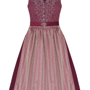 Midi Dirndl 70cm bordeaux silber Viola 006892 - limitiert ~ 32