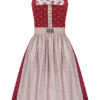Midi Dirndl 70cm rot beige Babett 004698 - limitiert ~ 32