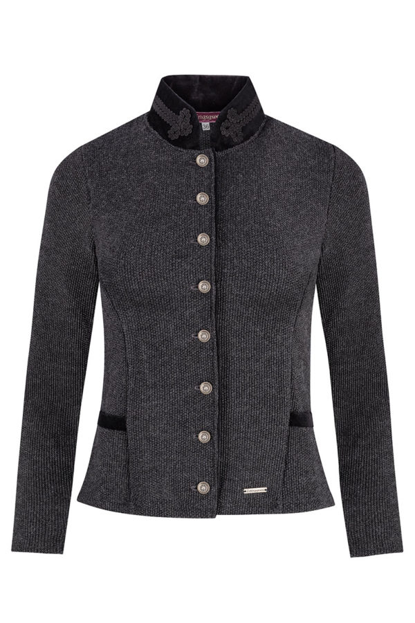 Trachten Strickjacke anthrazit Magdalena 013808 ~ 32