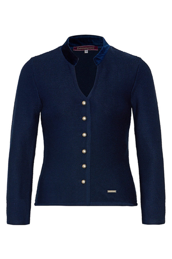 Trachten Strickjacke dunkelblau Lena 011867 ~ 32