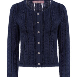 Trachten Strickjacke dunkelblau Lisa 015297 ~ 32