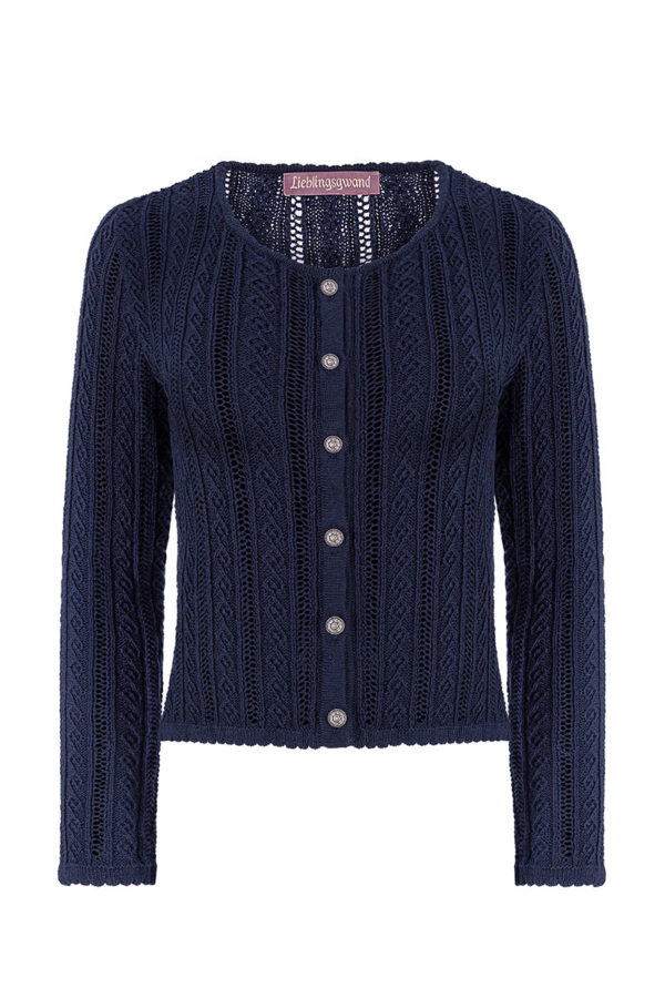 Trachten Strickjacke dunkelblau Lisa 015297 ~ 32