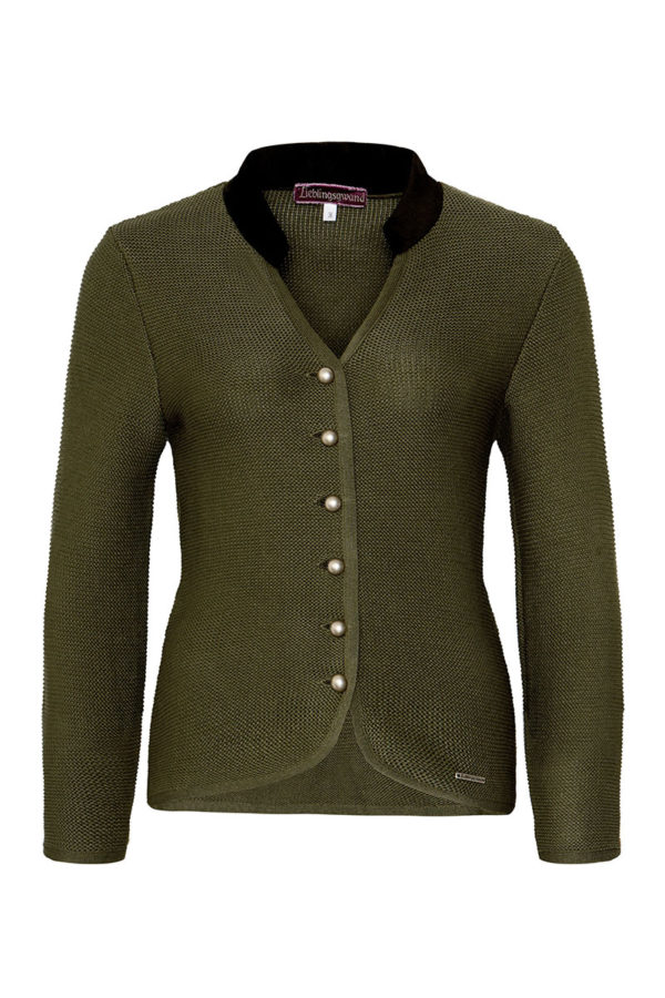 Trachten Strickjacke oliv Lena 011869 ~ 30