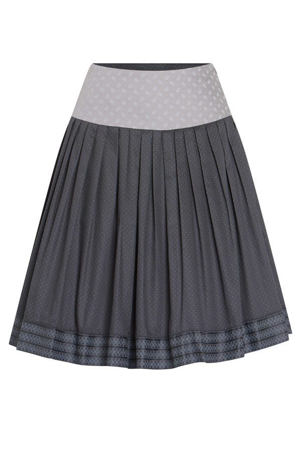 Trachtenrock mini 60 cm grau getupft Franka 011416 ~ 32
