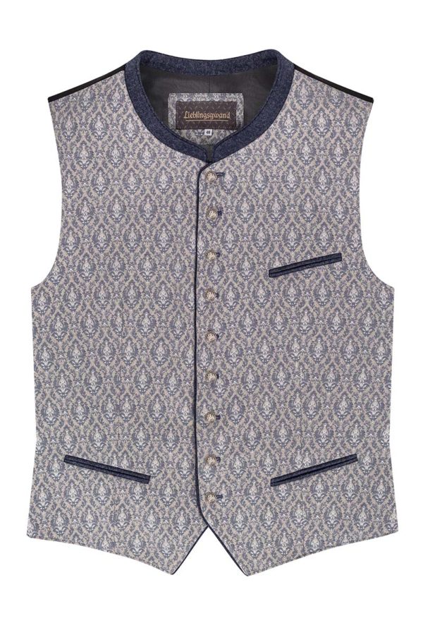 Trachtenweste blau grau Franz 016083 ~ 102