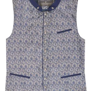 Trachtenweste dunkelblau taupe gemustert Lenz 009434 ~ 44