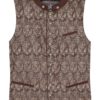 Trachtenweste dunkelbraun taupe gemustert Lenz 009433 ~ 106