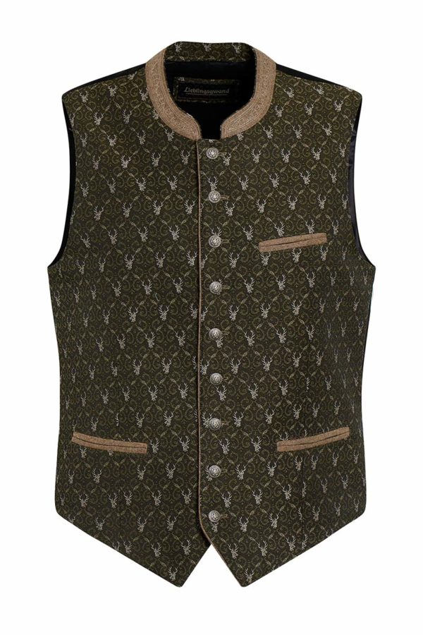Trachtenweste oliv taupe Königssee 006673 ~ 66