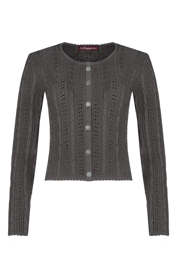Trachten Strickjacke taupe Lisa 002810 ~ 44