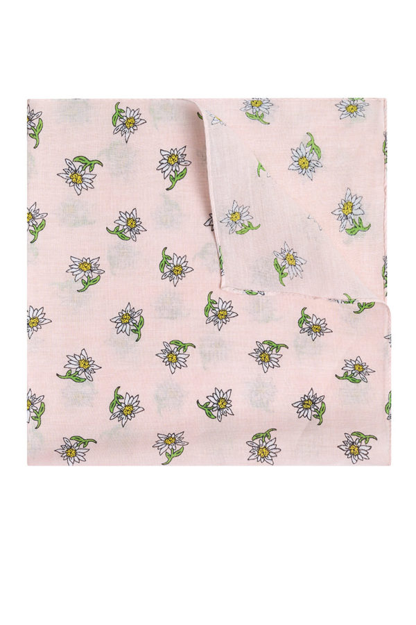 Trachtentuch 51x51 farblich sortiert Edelweiß 100648 ~ rosa