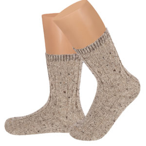 Kinder Trachtensocken hellbraun meliert 005486 ~ 35-37