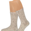 Trachtensocken kurz natur meliert Merinowolle 100225 ~ 44-45