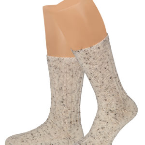 Trachtensocken kurz natur meliert Merinowolle 100225 ~ 44-45
