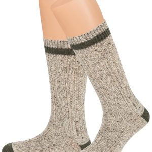 Trachtensocken kurz hellbraun meliert oliv 011206 ~ 38-39