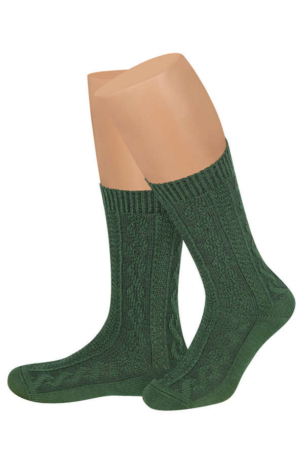 Trachtensocken kurz dunkelgrün 005529 ~ 36-38