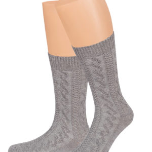 Trachtensocken kurz hellgrau 011214 ~ 36-38