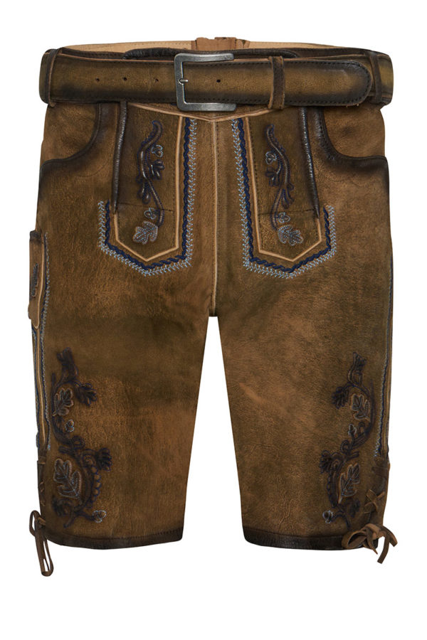 Lederhose kurz braun blau Denzel 006354 ~ 44