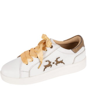 Trachtensneaker weiß gold Dorli 015329 ~ 36