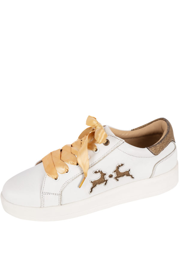 Trachtensneaker weiß gold Dorli 015329 ~ 36