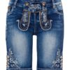Damen Trachtenjeans kurz blau Stretch Franziska 005131 ~ 32