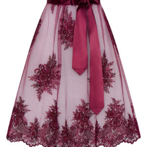 Dirndlschürze Spitze midi 65 cm dunkelrot Dasha 014108 ~ L